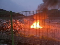 순천 왕지동 쓰레기 매립장 화재…인명 피해 없어