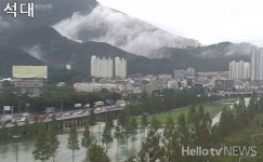 부산 금정에 시간당 60mm 폭우...수영강 산책로 등 25곳 통제