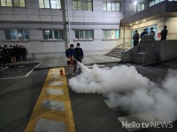 부산체고, 기숙사 야간 화재대피훈련 진행
