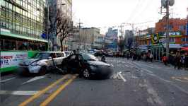 연신내역 9중 추돌 사고…국과수 운전자, 가속 폐달 밟아