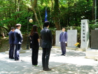 영도구의회, 태종대 영도유격부대 유적지비 찾아 참배
