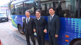 김동연 경기도지사, 달달버스 타고 부천으로…대장홍대선 착공식 등 참석