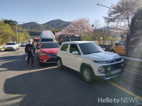 기장군 정관산업로 4중 추돌 사고…4명 경상