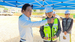 박완수 지사, 고성 재해예방사업장 점검…우기 전 공정 마무리 총력