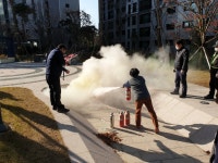 청주힐즈파크푸르지오, 자체 소방훈련 호평