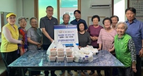 달마설렁탕&숯불갈비칠금점, 경로당 후원