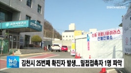 김천시 25번째 확진자 발생...밀접접촉자 1명 파악