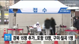 경북서 확진자 15명 추가..포항 13명, 구미·칠곡 1명