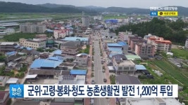 군위·고령·봉화·청도, 정주 여건 개선에 국비 1,200억 투입