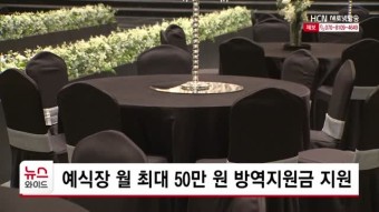 예식장 월 최대 50만 원 방역지원금 지원