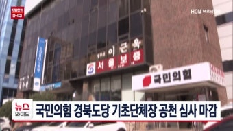 국민의힘 경북도당 기초단체장 공천 심사 마감