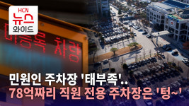 민원인 주차장 태부족..78억짜리 직원 전용 주차장은 텅~