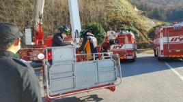 여수 학동119센터, 굴절차 장비 조작훈련