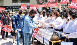 광주 오월어머니 미얀마 민주주의 지지 주먹밥