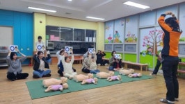 북부소방서 문예동산유치원 영유아 가족 소방안전교육