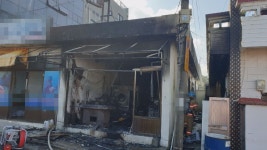제주시내 세탁소 불.. 1명 화상