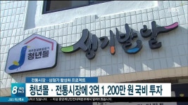 전통시장, 상점가 활성화 프로젝트 청년몰, 전통시장에 3억1,200만원 국비 투자