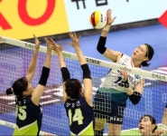 양효진 ·루소 49점 합작 현대건설, 1위 추격 GS칼텍스에 딴지