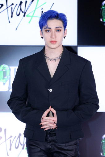 [포토]스트레이 키즈 방찬, '아무나 소화하기 힘든 블루헤어'