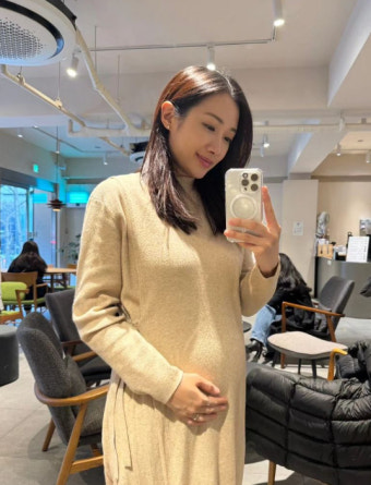 '조충현' 김민정, 둘째 '콩콩이' 임신 