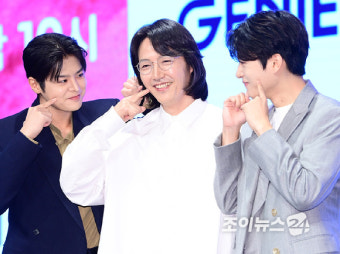 [포토] 고현정 불참 '나미브' 제작발표회…고군분투 삼총사 포토타임