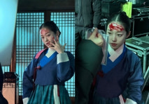노윤서, '동궁' 비하인드컷...피분장에도 빛나는 단아 미모 '한복이 퍼컬이었네'