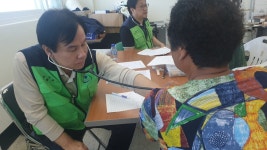옹진군보건소-(사)인천의료사회봉사회, 연평도에서 무료진료 및 음식나눔 봉사