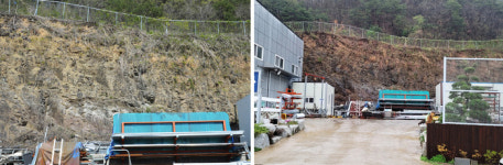 서진주IC 인근 고속도로 절개 법면…“무너질까 두려워”