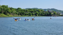 한국해소단경남서부연맹 진주남강 카약트래킹 및 남강정화 활동 펼쳐