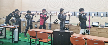 김해 삼계중 사격부 단체전 금메달