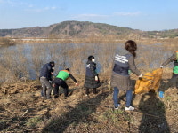 진주 금산면, 남강하천변 환경정화 나서