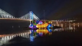창원시, 삼귀해안로 개구리섬 프로젝션 맵핑 정상 운영