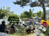 산청 시천면 꽃향기동호회 꽃꽂이 전시회 가져