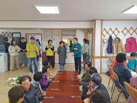 통영시 미수동 자원봉사회, 미수1경로당에 중식 지원