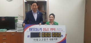 김해시 아랑고고장구 내동지부, 김해시에 성금 100만원 기탁