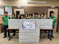 창원시 마산회원구 회원1동 새마을협의회·부녀회·문고, 무더위 날려버릴 미숫가루 45박스 전달