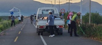 밀양시 상남면, 가우라꽃길 전정작업 및 환경정비 실시