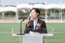 고성군의회 이정숙 의원2024 고성군수배 경남 그라운드골프대회 개회식 참석