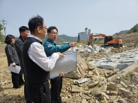 창원시 마산합포구청장, 하천 피해복구 대상지 현장 방문