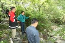 진해구청장, 대장천 민원 현장 점검