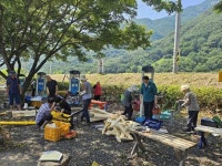 밀양시 산내면 지역공동체 꽃길 걷는 가인, 마을쉼터 환경개선사업 실시
