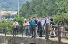 창원 마산회원구 광명소하천 제방정비공사 준공 현장행정 실시