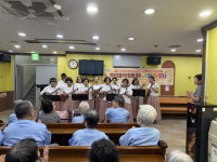 김해시구산사회복지관, 주민음악동아리 요양병원 찾아 재능기부 공연