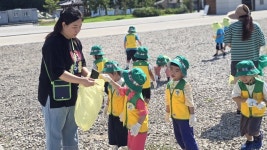 고성군 어린이집 원아들, 추석맞이 쓰담달리기