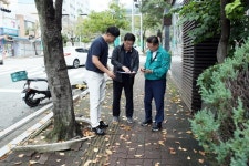 진해구, 자은동 더샵아파트 앞 보도정비공사 현장 사전점검