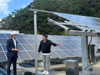 경남조달청 태양광 패널 무인 청소로봇 운영 현장 점검