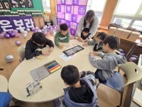 통영시가정폭력상담소, 욕지초등학교서 보라데이 행사 진행