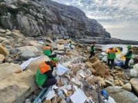 통영시지역자율방재단, 욕지면 해양환경 정비활동 추진