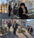 김원순 의원, 고성읍 버스정류장 온열의자·보행환경 긴급 점검