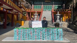 진해구 안심정사 창원도량, 올해 첫 백미 100포 기탁